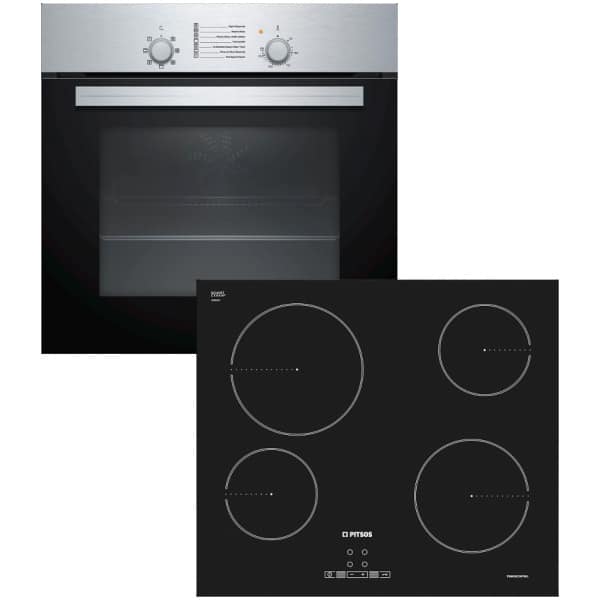 PITSOS PA00FF02 (PH00M00X1 + CRE611S06) Φούρνος άνω Πάγκου με Κεραμικές Εστίες ΕΩΣ 12 ΔΟΣΕΙΣ