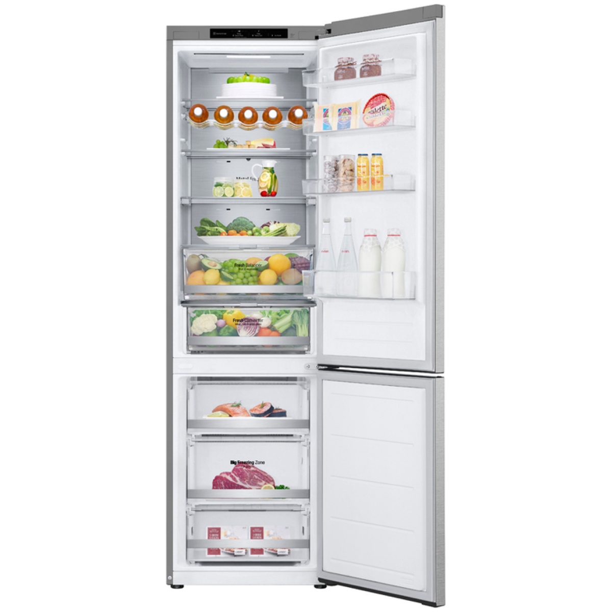 LG Ψυγειοκαταψύκτης 387lt Total NoFrost Υ203xΠ59.5xΒ67.5εκ. Inox GBV7280CMB ΕΩΣ 12 ΔΟΣΕΙΣ - Image 3