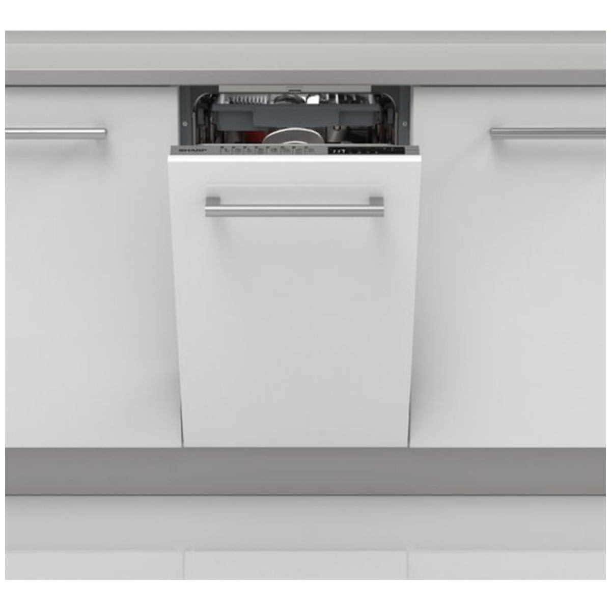 SHARP QW-NS1GI47 EX Πλήρως Εντοιχιζόμενο Πλυντήριο Πιάτων για 10 Σερβίτσια Π45xY87εκ. Λευκό E ΕΩΣ 12 ΔΟΣΕΙΣ - Image 2