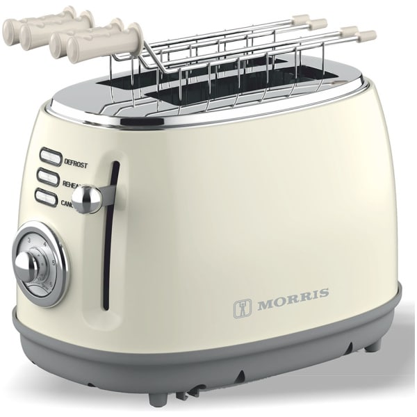 Morris R20824TSC Φρυγανιέρα 2 Θέσεων 850W Μπεζ (ΕΩΣ 12 ΔΟΣΕΙΣ)