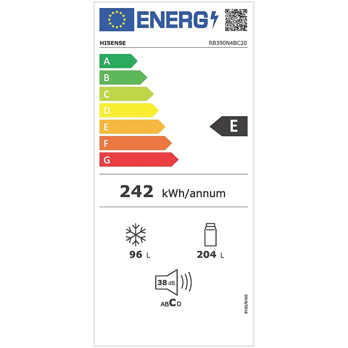 HiSENSE RB390N4BC20 Ψυγειοκαταψύκτης 300lt NoFrost Inox E ΕΩΣ 12 ΔΟΣΕΙΣ - Image 2