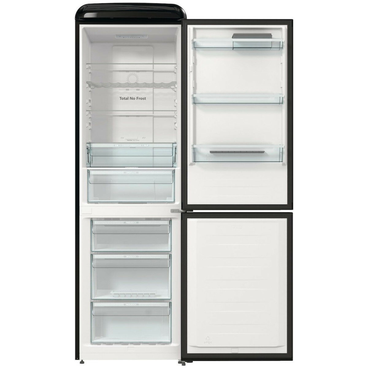 Hisense RB390N4RBD Retro Ψυγειοκαταψύκτης 300lt Total NoFrost Υ194xΠ60xΒ66.1εκ. Μαύρος ΕΩΣ 12 ΔΟΣΕΙΣ - Image 8