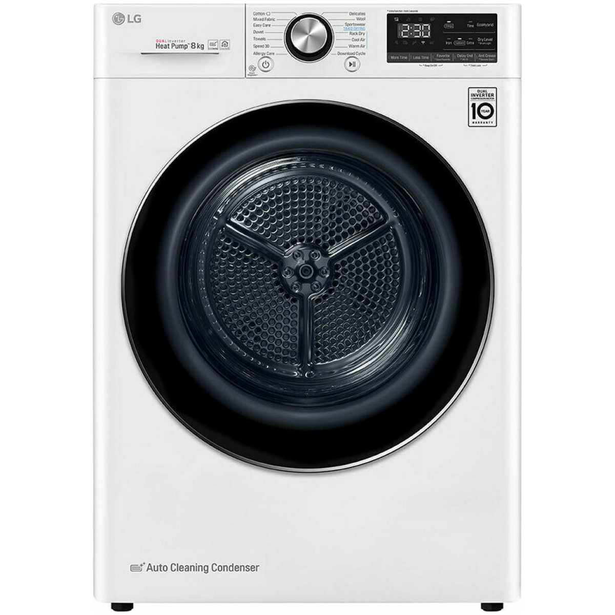 LG RC80V9AV3W Στεγνωτήριο Ρούχων 8kg A+++ με Αντλία Θερμότητας ΕΩΣ 12 ΔΟΣΕΙΣ - Image 1