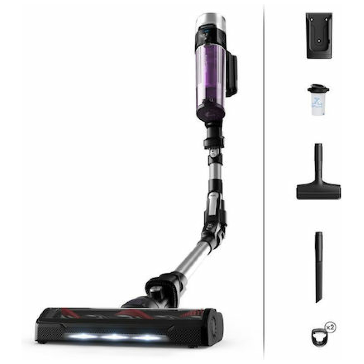 Rowenta X-force Flex 9.60 RH2037 Επαναφορτιζόμενη Σκούπα Stick & Χειρός 18V Μωβ (ΕΩΣ 12 ΔΟΣΕΙΣ) - Image 1