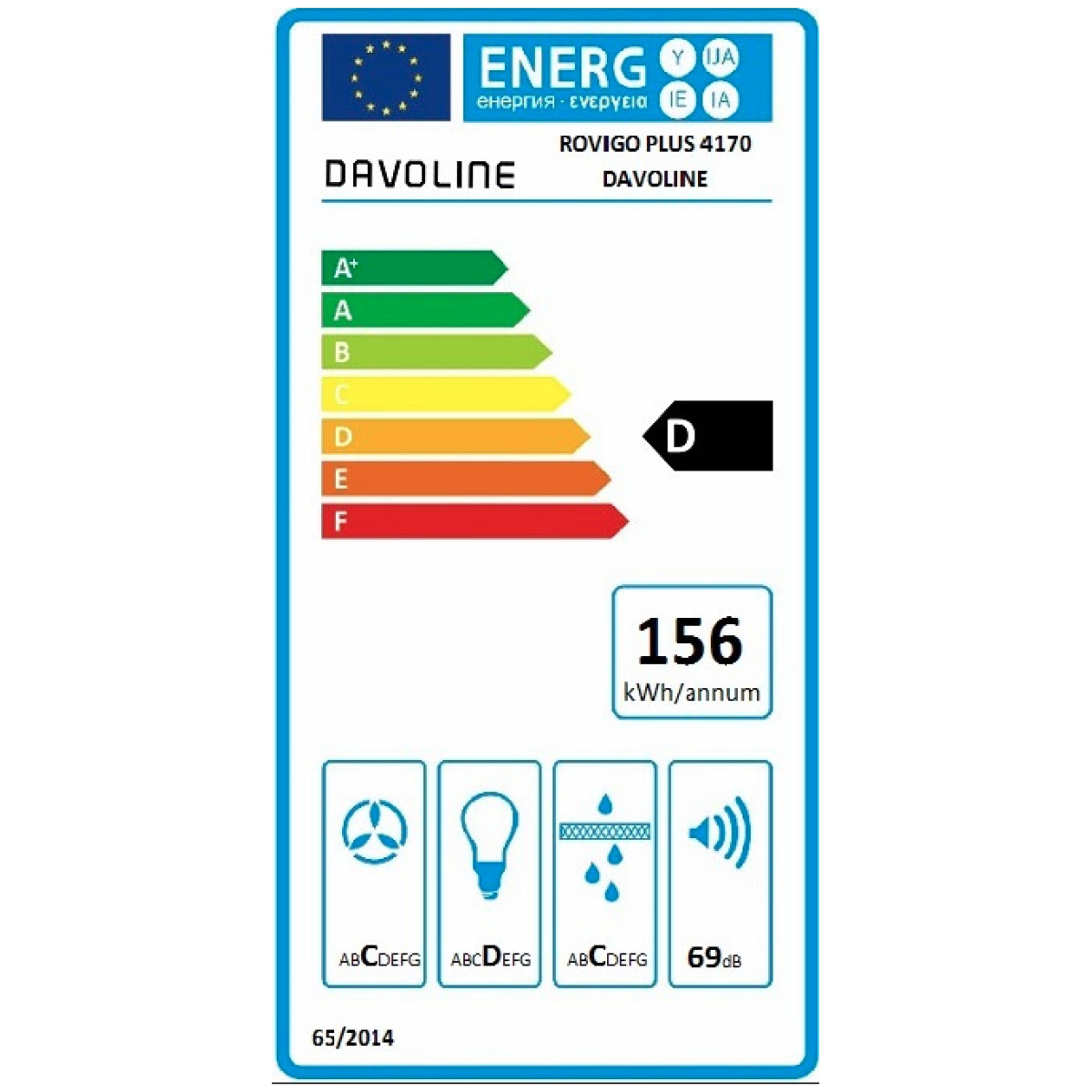 DAVOLINE ROVIGO PLUS BL Απορροφητήρας Νησίδας 40cm Black ΕΩΣ 12 ΔΟΣΕΙΣ - Image 2