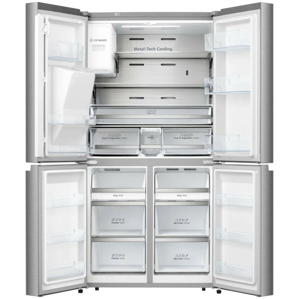 Hisense RQ760N4SASE Ψυγείο Ντουλάπα 585lt Total NoFrost Υ178.5xΠ91.4xΒ72.5cm Inox ΕΩΣ 12 ΔΟΣΕΙΣ - Image 9