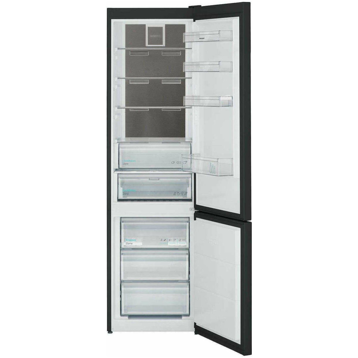 SHARP SJ-BA22IHXAE-EU Ψυγειοκαταψύκτης 367lt NoFrost Μαύρος E ΕΩΣ 12 ΔΟΣΕΙΣ - Image 2