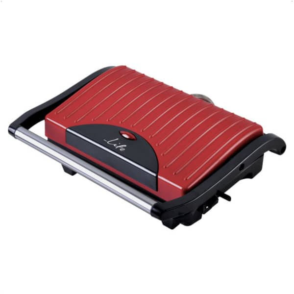 Life Scarlet STG-101 Τοστιέρα για 2 Τοστ 700W Κόκκινη (ΕΩΣ 12 ΔΟΣΕΙΣ)