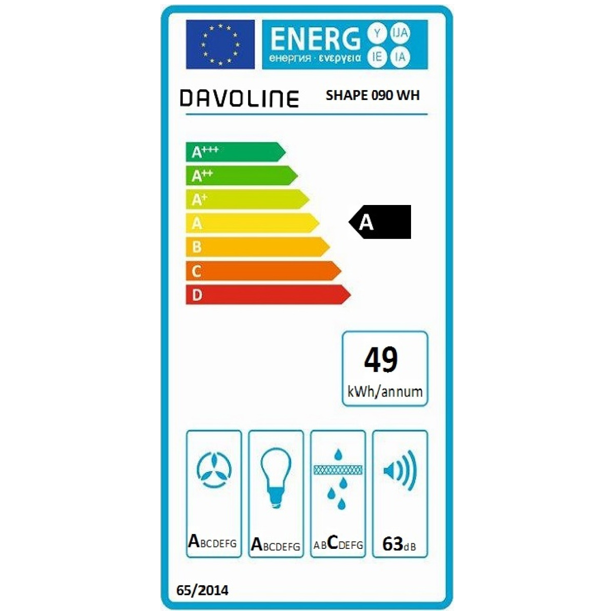 DAVOLINE SHAPE 060 BL ΑΠΟΡΡΟΦΗΤΗΡΑΣ ΚΑΜΙΝΑΔΑ ΕΩΣ 12 ΔΟΣΕΙΣ - Image 3