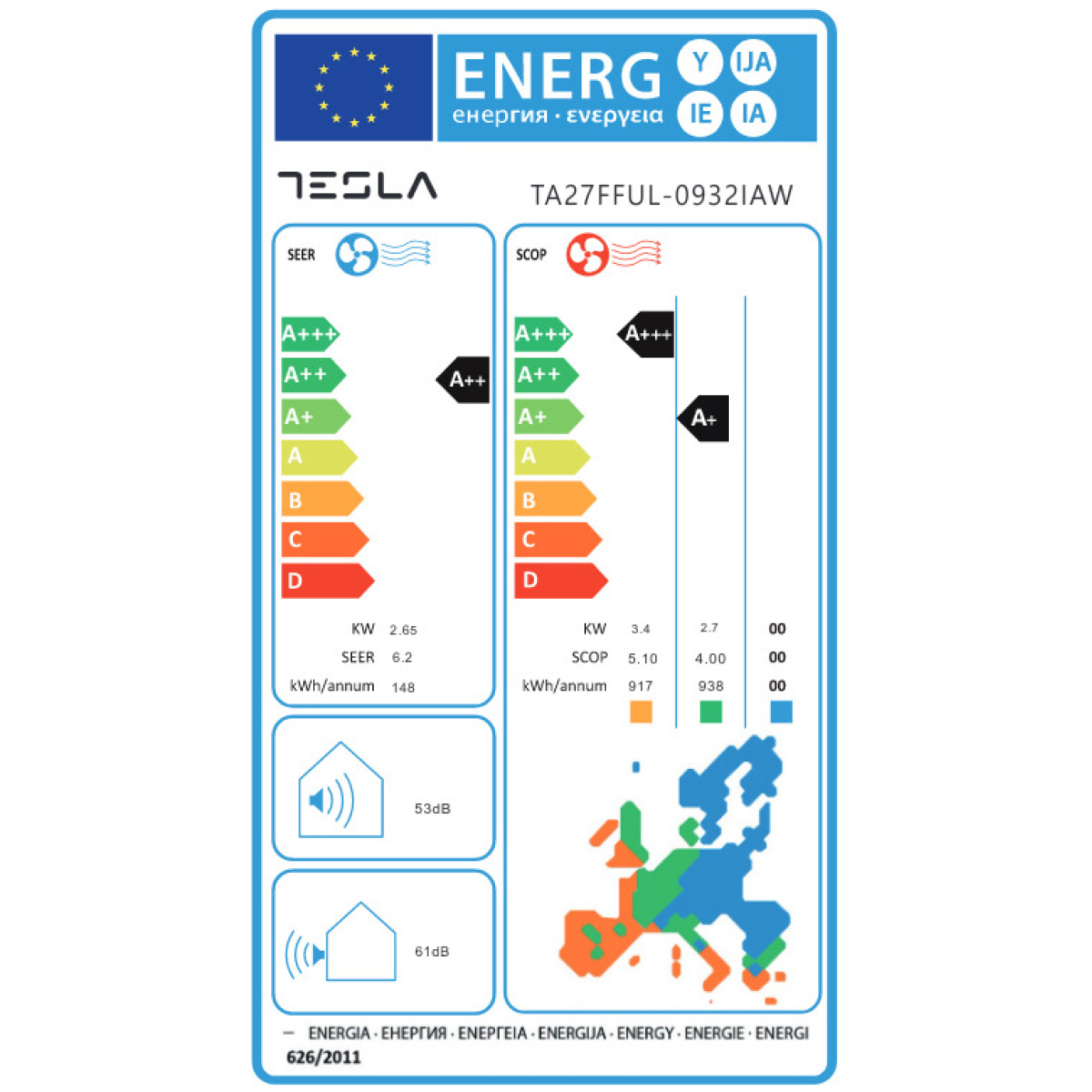 TESLA TA27FFUL-0932IAW Κλιματιστικό Inverter 9000 BTU A++/A+++ με WiFi ΕΩΣ 12 ΔΟΣΕΙΣ - Image 4