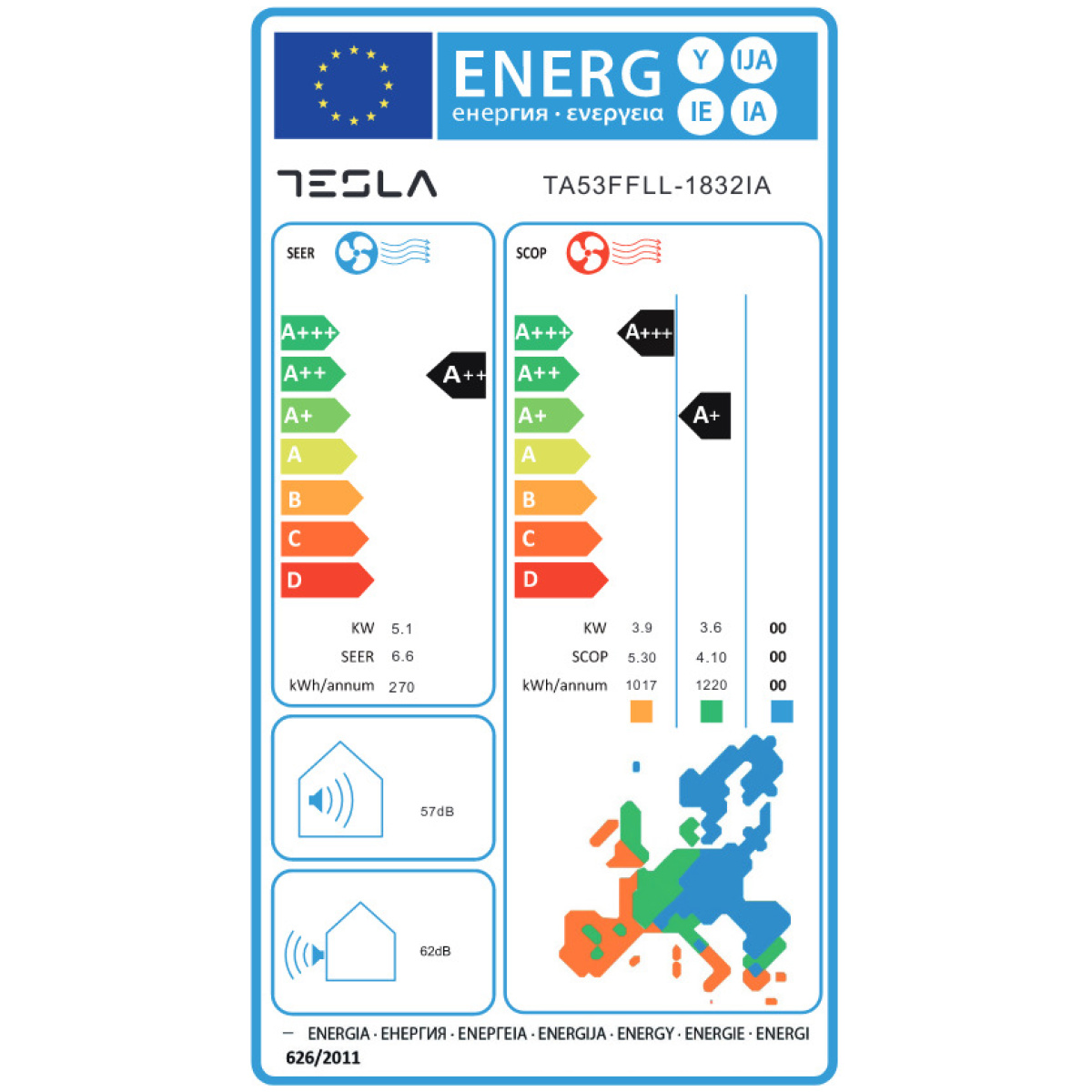 TESLA TA53FFLL-1832IA Κλιματιστικό Inverter 18000btu A++/A+ ΕΩΣ 12 ΔΟΣΕΙΣ - Image 2