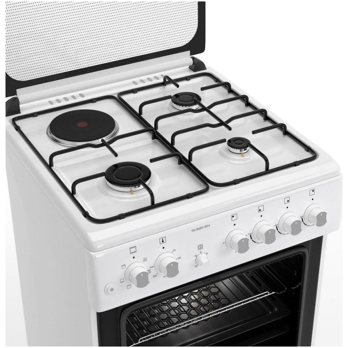 THERMOGATZ TG-3010-WH Κουζίνα Μικτή(Αερίου-Ρεύματος) 64lt A ΕΩΣ 12 ΔΟΣΕΙΣ - Image 5