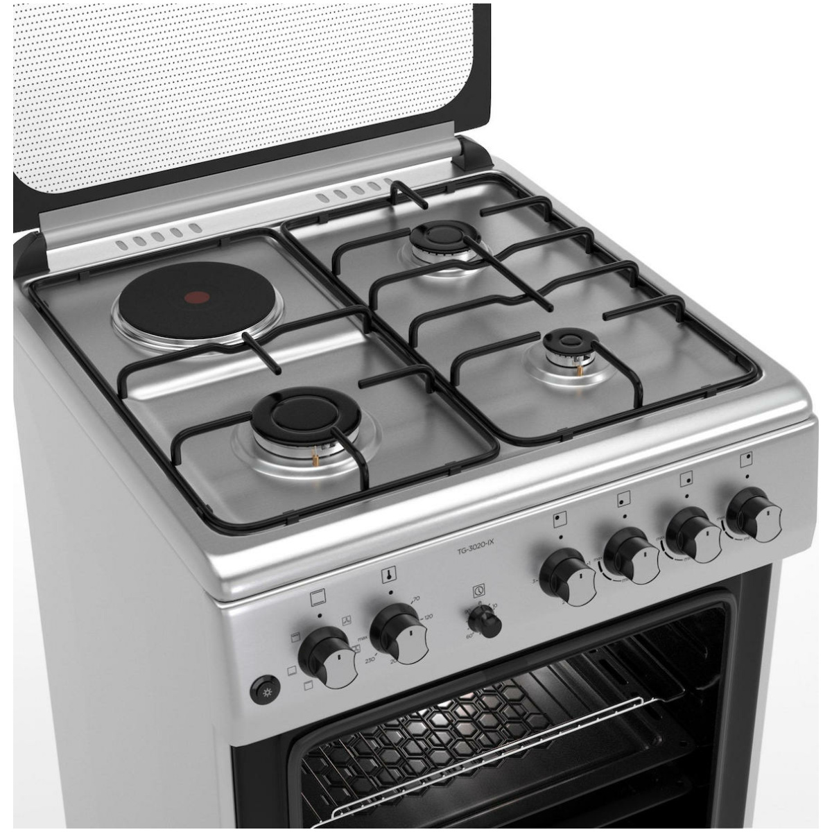 THERMOGATZ TG 3020 IX Κουζίνα Ηλεκτρική- Αερίου Α 64lt Inox ΕΩΣ 12 ΔΟΣΕΙΣ - Image 4
