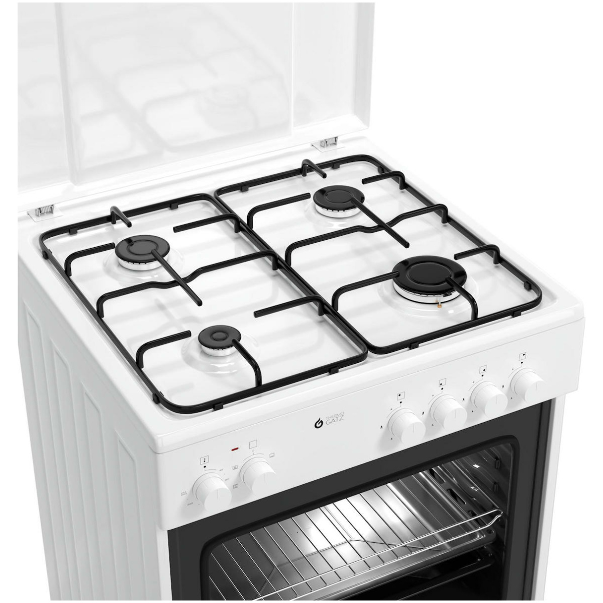 THERMOGATZ TGS-3610WH TURBO Μικτή Κουζίνα Εστίες Αερίου Φούρνος Ηλεκτρικός ΕΩΣ 12 ΔΟΣΕΙΣ - Image 2