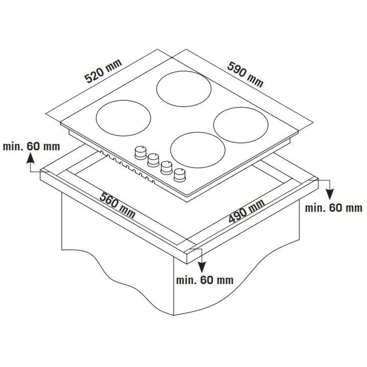 THERMOGATZ TGS-9422-GL Εστία Αερίου Αυτόνομη ΕΩΣ 12 ΔΟΣΕΙΣ - Image 2