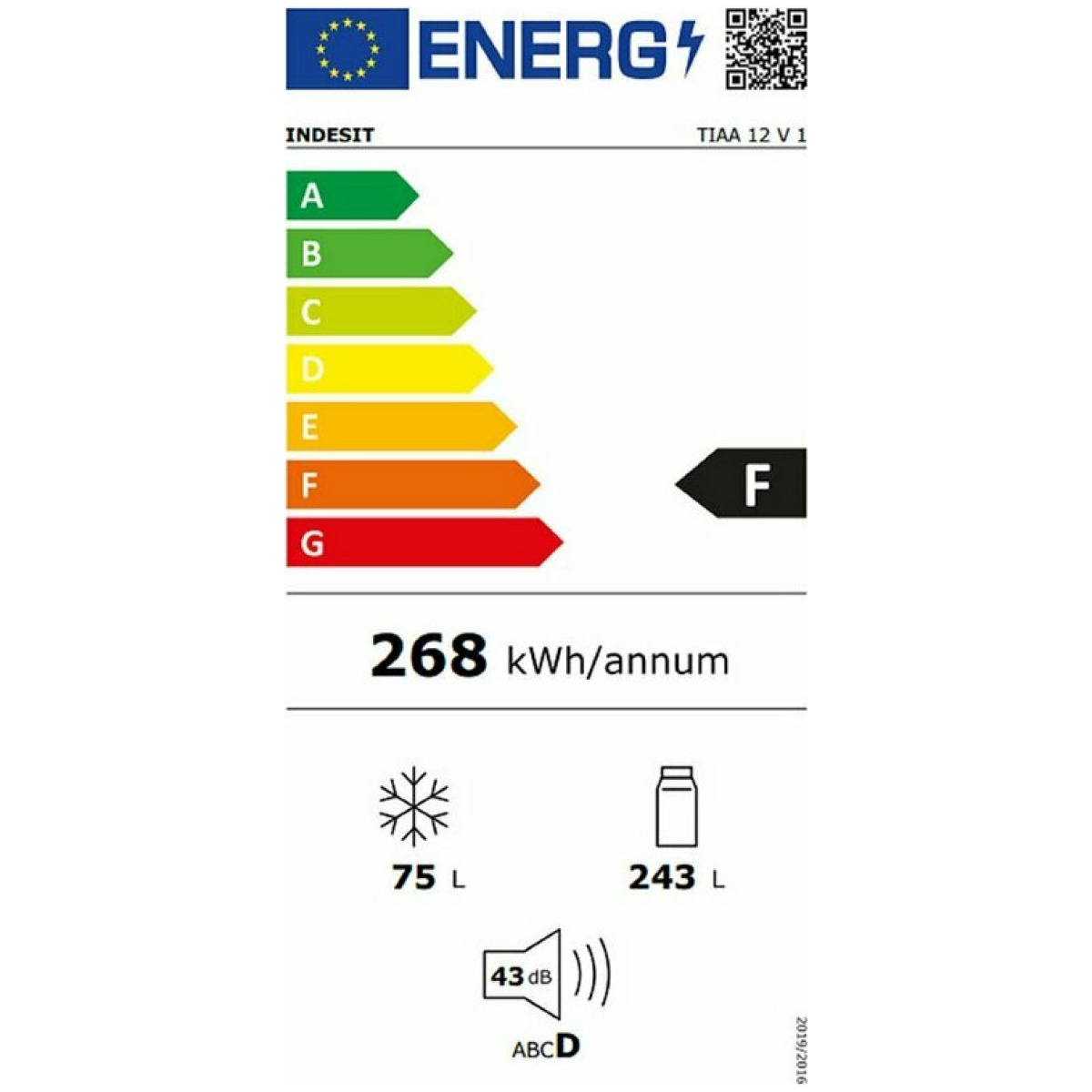 INDESIT TIAA 12 V.1 Ψυγείο Δίπορτο F ΕΩΣ 12 ΔΟΣΕΙΣ - Image 3