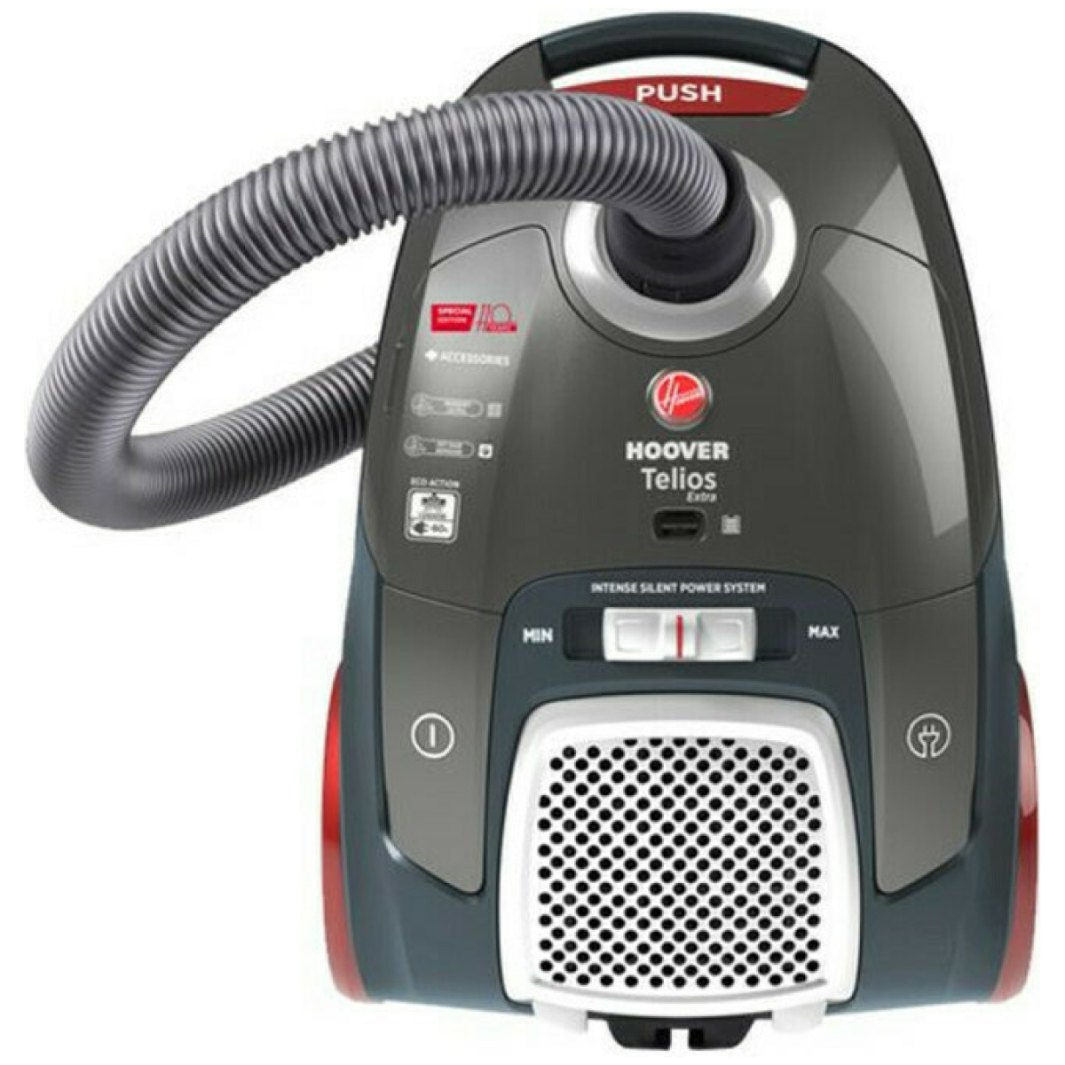 HOOVER Telios Extra TX63SE 011 Ηλεκτρική Σκούπα 550W με Σακούλα 3.5lt Γκρι ΕΩΣ 12 ΔΟΣΕΙΣ - Image 2
