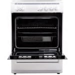 UNITED UFC-60264 Κουζίνα 65lt με Εμαγιέ Εστίες Π60εκ. Λευκή ΕΩΣ 12 ΔΟΣΕΙΣ - Image 2