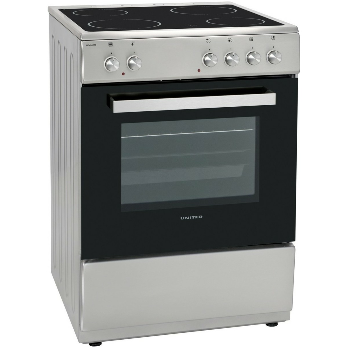 UNITED UFV-60278 Κουζίνα με Κεραμικές Εστίες 65lt Inox ΕΩΣ 12 ΔΟΣΕΙΣ - Image 1