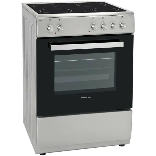 UNITED UFV-60278 Κουζίνα με Κεραμικές Εστίες 65lt Inox ΕΩΣ 12 ΔΟΣΕΙΣ