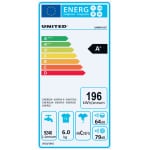 UNITED UWM-6107 Πλυντήριο Ρούχων 6kg ΕΩΣ 12 ΔΟΣΕΙΣ - Image 2