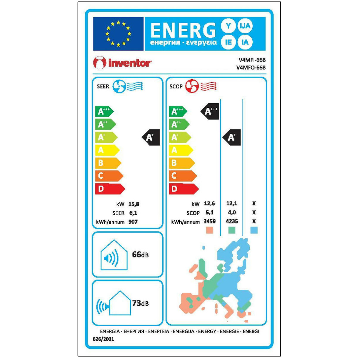 INVENTOR V4MFI-66B/V4MF0-66B Κλιματιστικό Ντουλάπα 60.000BTU A+ ΕΩΣ 12 ΔΟΣΕΙΣ - Image 2