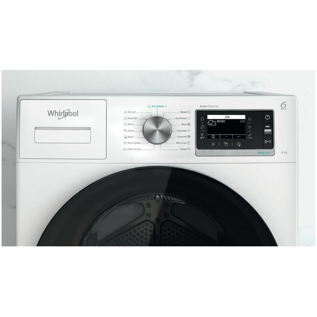 Whirlpool W6 D84WB EE Στεγνωτήριο 8kg A+++ με Αντλία Θερμότητας (ΕΩΣ 12 ΔΟΣΕΙΣ) - Image 6