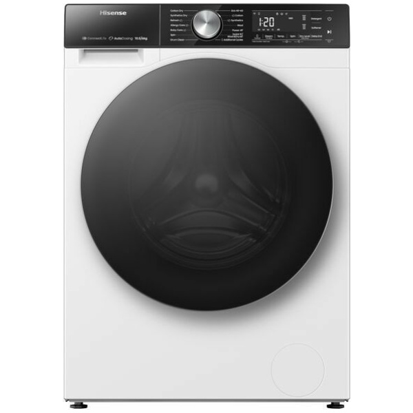 Hisense WD5S1045BW Πλυντήριο-Στεγνωτήριο Ρούχων 10.5kg/6kg Ατμού 1400 Στροφές με Wi-Fi ΕΩΣ 12 ΔΟΣΕΙΣ