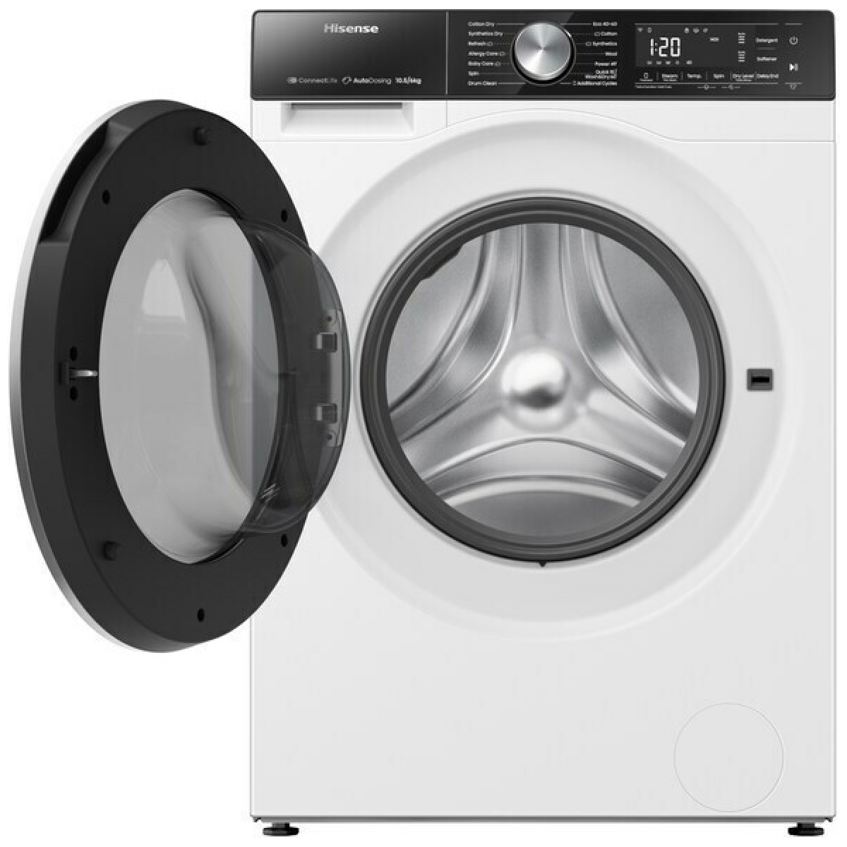 Hisense WD5S1045BW Πλυντήριο-Στεγνωτήριο Ρούχων 10.5kg/6kg Ατμού 1400 Στροφές με Wi-Fi ΕΩΣ 12 ΔΟΣΕΙΣ - Image 2