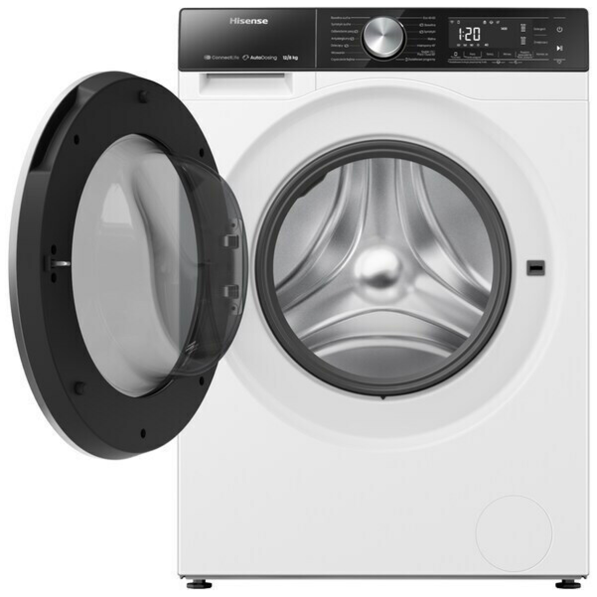 Hisense WD5S1245BW Πλυντήριο-Στεγνωτήριο Ρούχων 12kg/8kg Ατμού 1400 Στροφές με WiFi ΕΩΣ 12 ΔΟΣΕΙΣ - Image 3