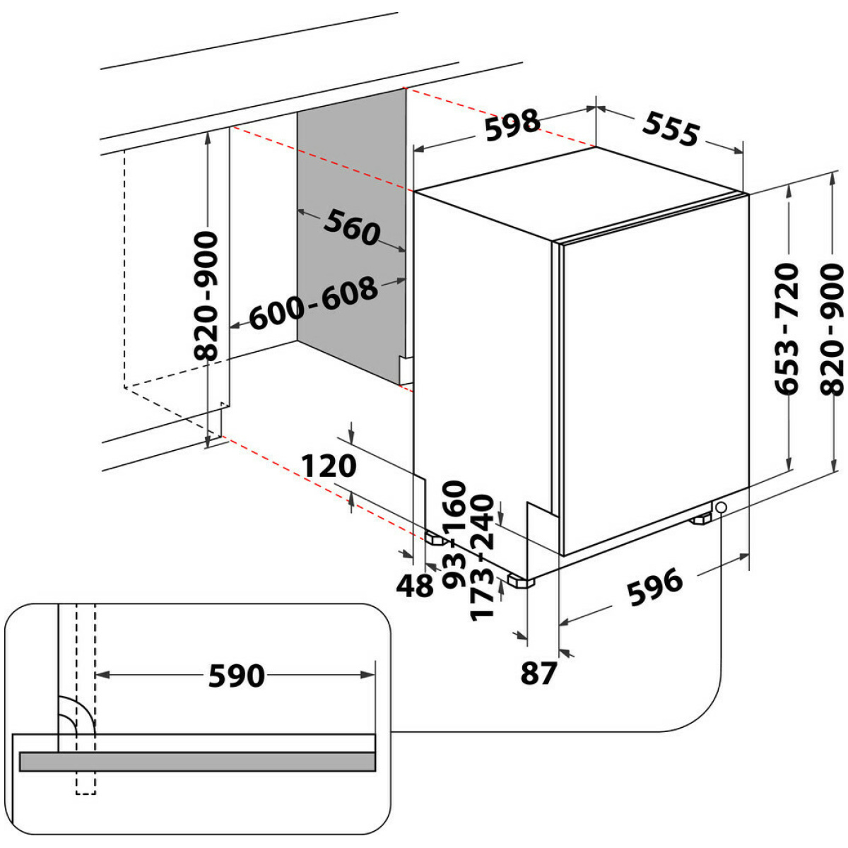 WHIRLPOOL WIP 4T133 PFE Πλυντήριο Πιάτων Εντοιχιζόμενο 60cm D ΕΩΣ 12 ΔΟΣΕΙΣ - Image 5