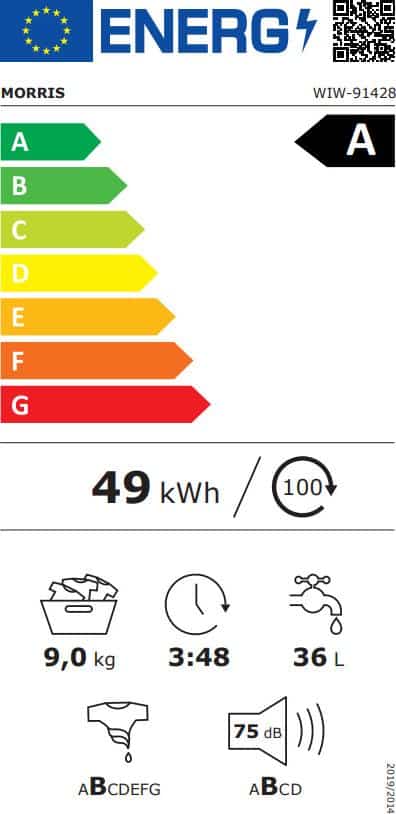 WIW-91428_03-d92.jpg MORRIS WIW-91428 Πλυντήριο Ρούχων 9kg με Ατμό 1400 Στροφών A ΕΩΣ 12 ΔΟΣΕΙΣ - Image 2
