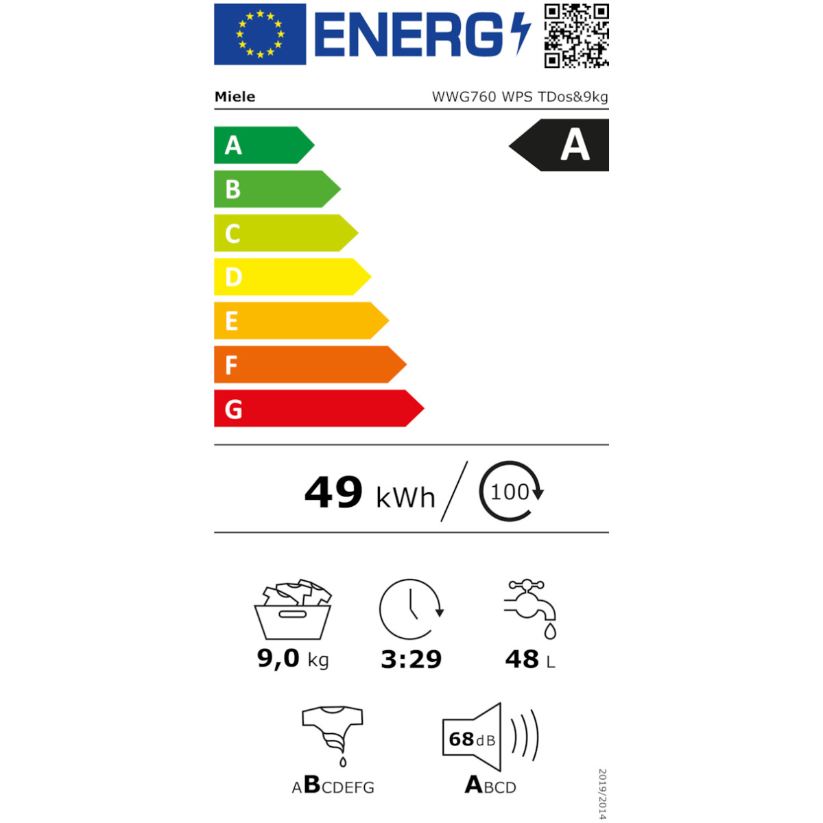 MIELE WWG 760 WPS TDos Πλυντήριο Ρούχων 9kg A ΕΩΣ 12 ΔΟΣΕΙΣ - Image 2