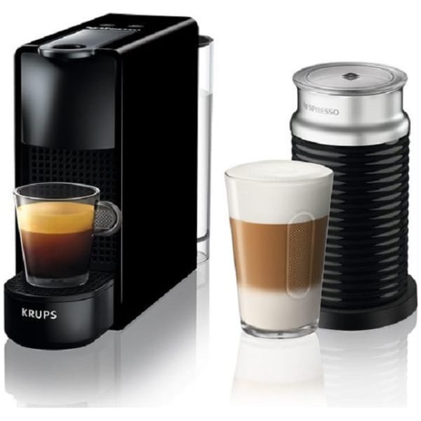 Krups Essenza Mini XN1118V Καφετιέρα για Κάψουλες Nespresso Πίεσης 19bar με Αφρογαλιέρα Black (ΕΩΣ 12 ΔΟΣΕΙΣ)