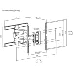 BRATECK επιτοίχια βάση LPA81-486 για τηλεόραση 43-100" full motion, 60kg ΕΩΣ 12 ΔΟΣΕΙΣ - Image 3