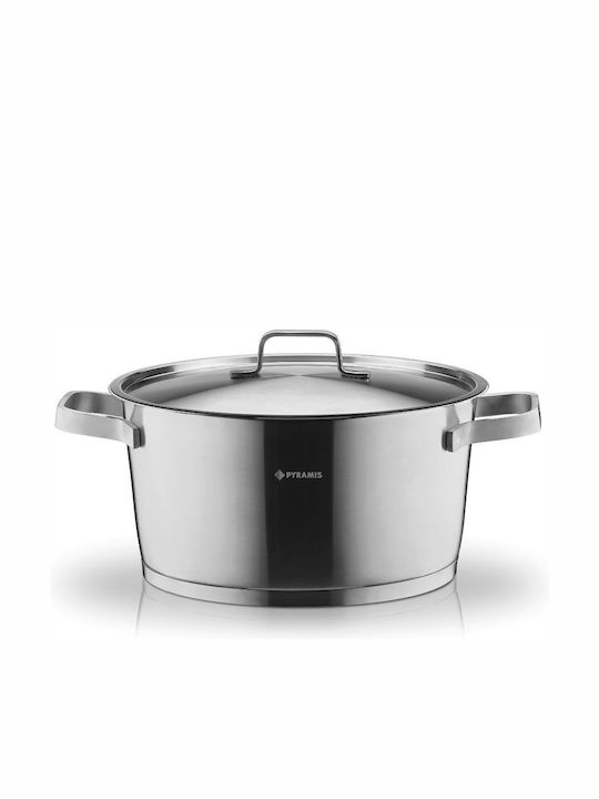 fixedratio_20231013143844_pyramis_steel_line_vathia_anoxeidoti_katsarola_5_5lt_28cm_014006101-8ac.jpeg ΚΑΤΣΑΡΟΛΕΣ PYRAMIS STEEL LINE 28CM INOX 014006101 ΕΩΣ 12 ΔΟΣΕΙΣ - Image 1