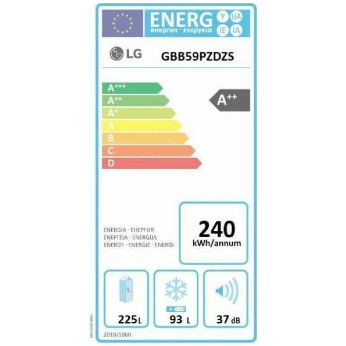 LG GBB59PZDZS Ψυγειοκαταψύκτης NoFrost Inox A++ ΕΩΣ 12 ΔΟΣΕΙΣ - Image 2