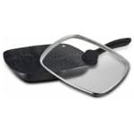 Sapir ZP4316M28C Γκριλ με καπάκι 28 εκ. Φινίρισμα γρανίτη Μαύρο