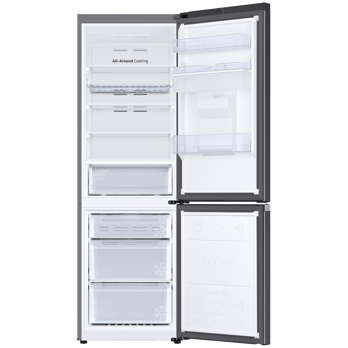 ΨΥΓΕΙΟΚΑΤΑΨΥΚΤΗΣ SAMSUNG RB34C652EB1/EF DARK INOX NO FROST 185.3X59.5X65.8 CM - Image 2