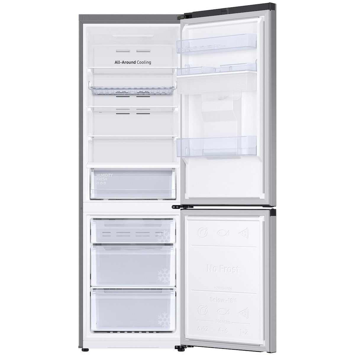 Samsung RB34C652ESA/EF Ψυγειοκαταψύκτης 341lt NoFrost Υ185.3xΠ59.5xΒ65.8εκ., Inox, E ΕΩΣ 12 ΔΟΣΕΙΣ - Image 3