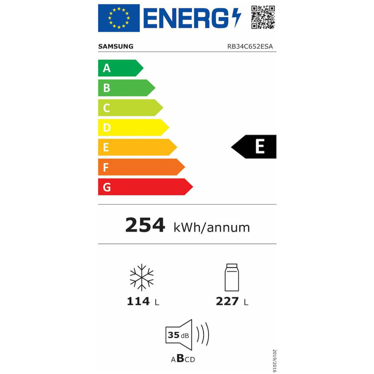 Samsung RB34C652ESA/EF Ψυγειοκαταψύκτης 341lt NoFrost Υ185.3xΠ59.5xΒ65.8εκ., Inox, E ΕΩΣ 12 ΔΟΣΕΙΣ - Image 4
