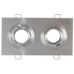 ΦΩΤΙΣΤΙΚΟ ΣΠΟΤ ΧΩΝΕΥΤΟ ΔΙΠΛΗΣ ΚΙΝΗΣΗΣ ΑΛΟΥΜΙΝΙΟΥ ΔΙΠΛΟ ΟΡΘΟΓΩΝΙΟ ΓΙΑ ΛΑΜΠΕΣ MR16 & GU10