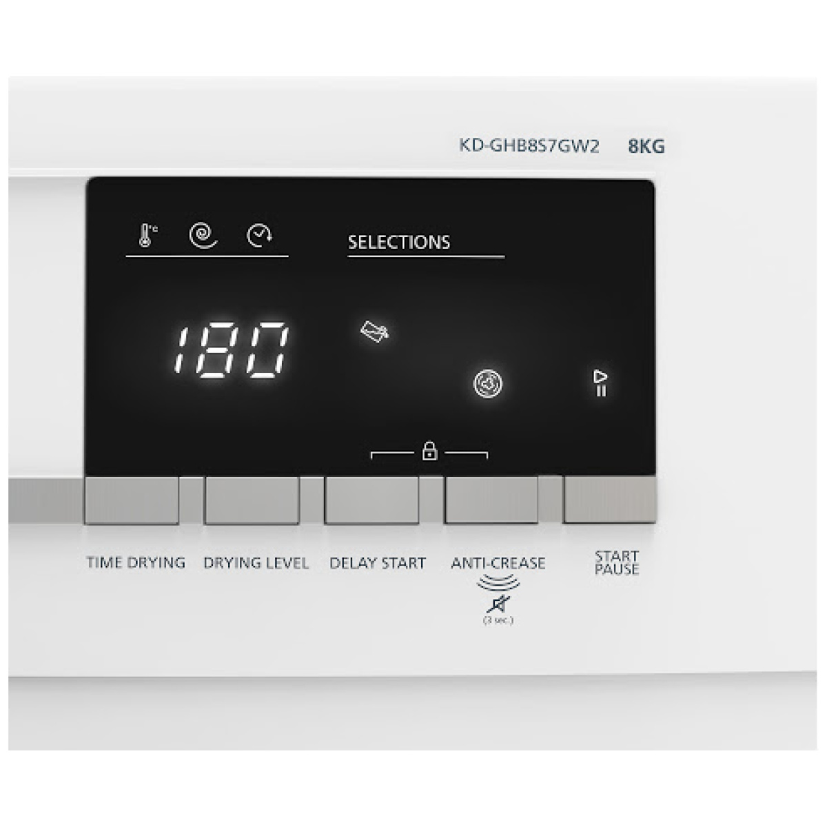 SHARP KD-GHB8S7GW2 Στεγνωτήριο Ρούχων 8Kg A++ ΕΩΣ 12 ΔΟΣΕΙΣ - Image 2