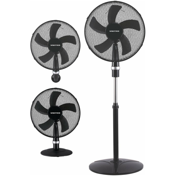 United USF-694 Ανεμιστήρας Ορθοστάτης 3 σε 1 50W Διαμέτρου ΕΩΣ 12 ΔΟΣΕΙΣ 40cm