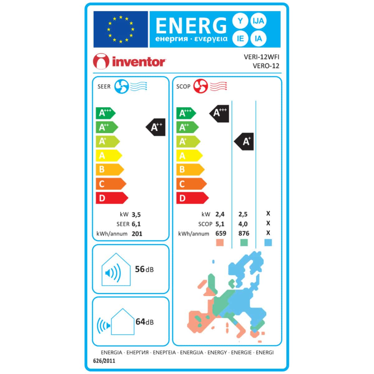 Inventor Vero VERI-12WFI/VERO-12 R32 12000 Btu με Wi-Fi & Ιονιστή (ΕΩΣ 12 ΔΟΣΕΙΣ) - Image 2