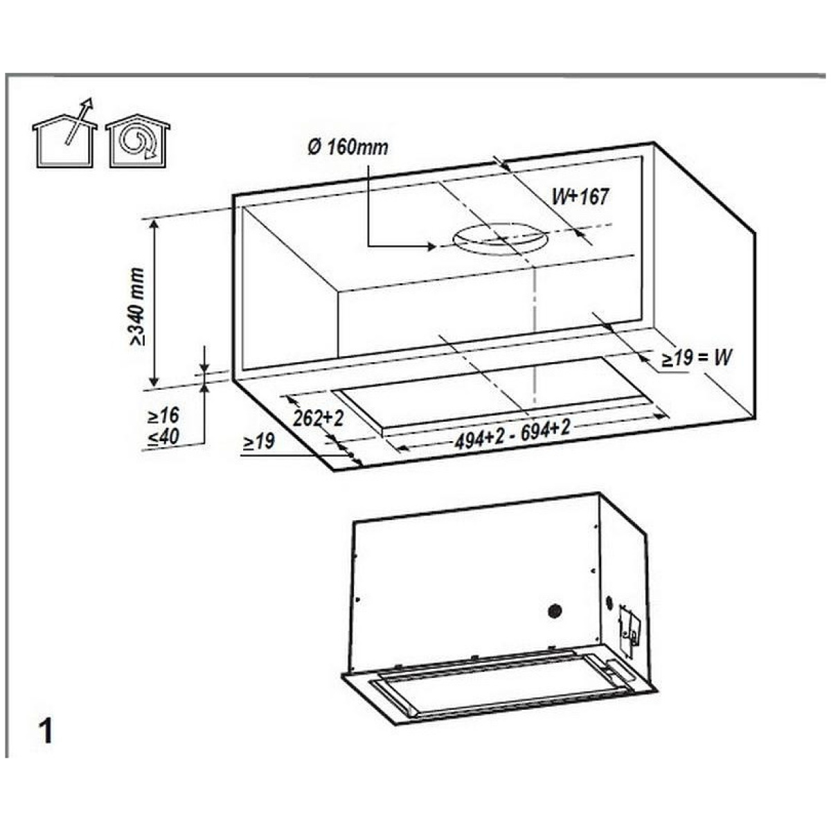 Whirlpool WCT3 63F Μηχανισμός Απορρόφησης 51.4cm Μαύρος ΕΩΣ 12 ΔΟΣΕΙΣ - Image 3