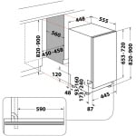 WHIRLPOOL WSIC 3M27C Πλυντήριο Πιάτων Εντοιχιζόμενο A++ ΕΩΣ 12 ΔΟΣΕΙΣ - Image 4