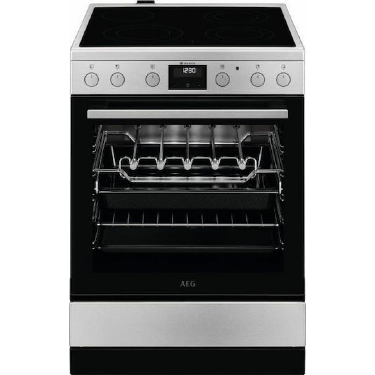 AEG CCB6443NBM Κουζίνα 73lt με Κεραμικές Εστίες Π59.6εκ. Inox - Image 1