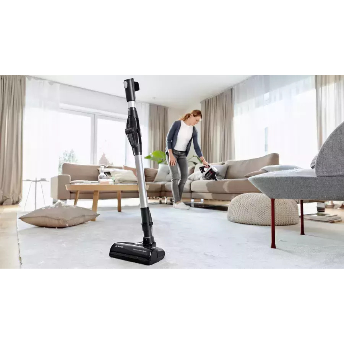 BOSCH BBS711W HΛΕΚΤΡΙΚΗ ΣΚΟΥΠΑ STICK UNLIMITED 7 18V ΛΕΥΚΗ ΕΠΑΝΑΦΟΡΤΙΖΟΜΕΝΗ - Image 3