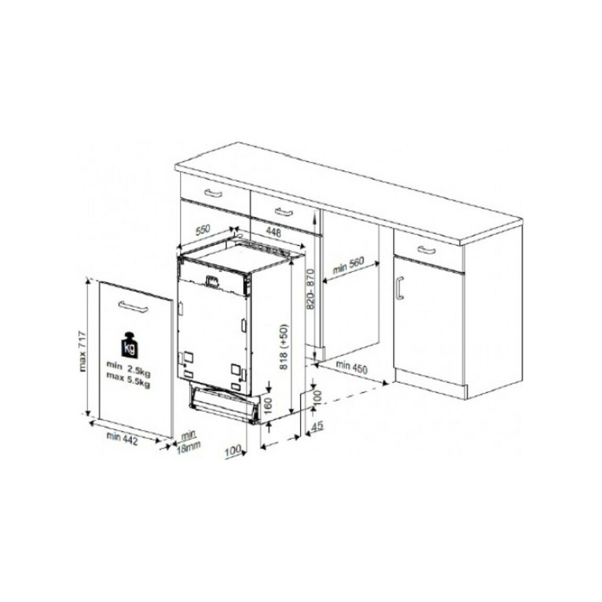 Beko DIS35023 Πλήρως Εντοιχιζόμενο Πλυντήριο Πιάτων για 10 Σερβίτσια Π44.8xY81.8εκ. - Image 6